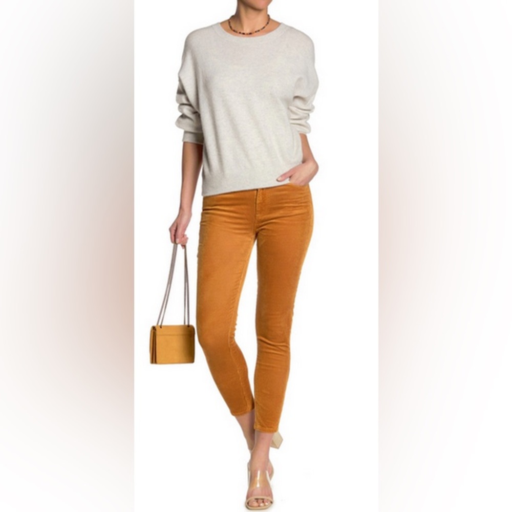 PAIGE Hoxton Ankle Skinny Corduroy Pants-Marigold